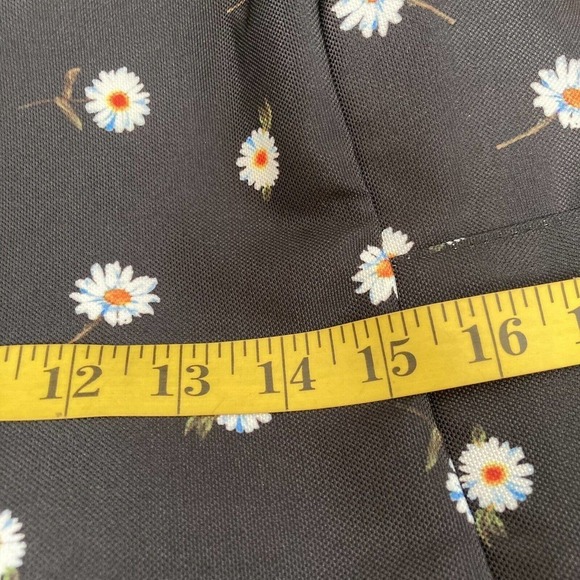 Alice + Olivia Daisy Black Floral Print‎ Weekender Duffel Bag Overnight Handbag - Picture 9 of 13